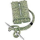 Young Marine 1/2” X 15’ Nylon Dock Lines Marine-Grade Double-Braided Nylon Dock Line with 12” Eyelet.Boat Rope Mooring Rope Dock Line for Boats Under 40 ft (Green&Black-2 Pack)