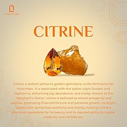 LUSTRE AND LIGHT Pear Shape Natural Citrine Slider