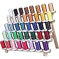 Threadart 40 Color Polyester Embroidery Machine Thread Set - Set A - Vibrant Colors| 500M Spools 40wt | for Brother Babylock Janome Singer Pfaff Bernina Machines - Includes Black & White