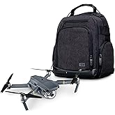 USA Gear Compact Drone Backpack - RC Quadcopter Drone Case Fits DJI Mini 4K, DJI Mini 3, AVIALOGIC, Controller & more Compact Quadcopters - Customizable Interior, Weather Resistant Exterior (Black)