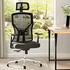 Ergonomic Office Chair,MOLENTS Rolling Desk Chair Adjustable Computer Chair with Seat Slider, Adjustable Lumbar Support,Headrest,3D Armrest, 3 Position Tilt-Lock,Comfortable Mesh Back for Gaming,Home