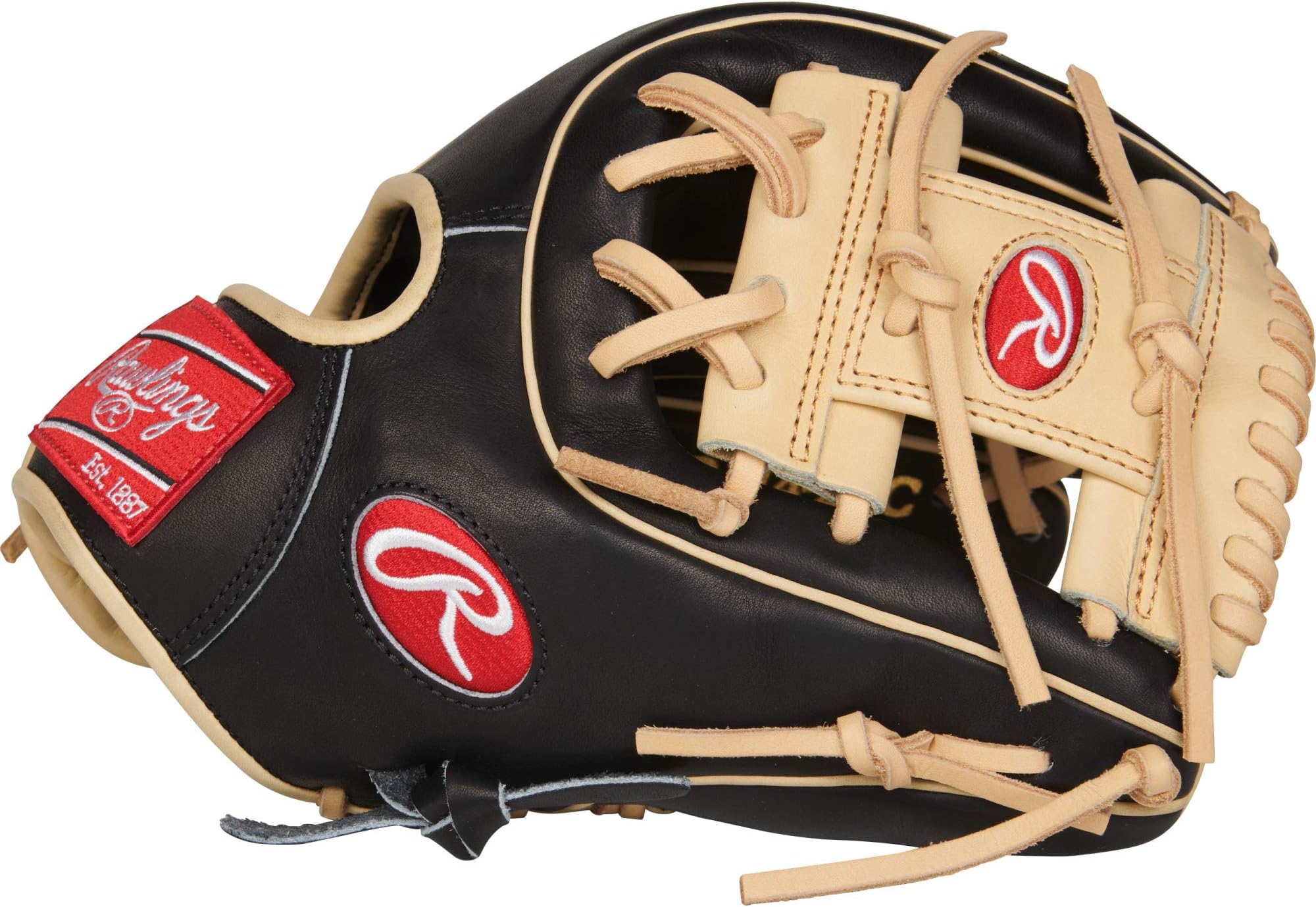 Rawlings Heart of The Hide R2G Baseball Glove, Black/Camel, 11.5 inch, Pro I Web, Right Hand Throw, Model: PROR314-2BC