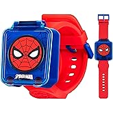 Marvel Spider-Man Educational Learning Digital Blue Watch for Boys by Accutime, Toddlers, Kids with Red Strap - Includes Timer, Stopwatch, Alarm, Games! Perfect for Girls and Boys 3+!