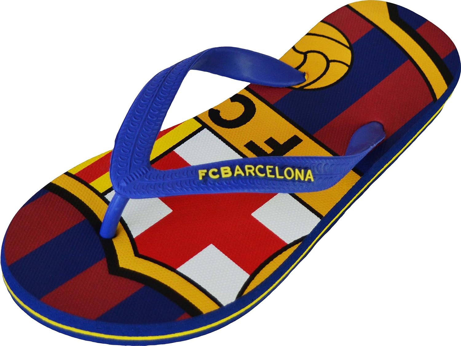 Fc barcelona flip flops Clearance