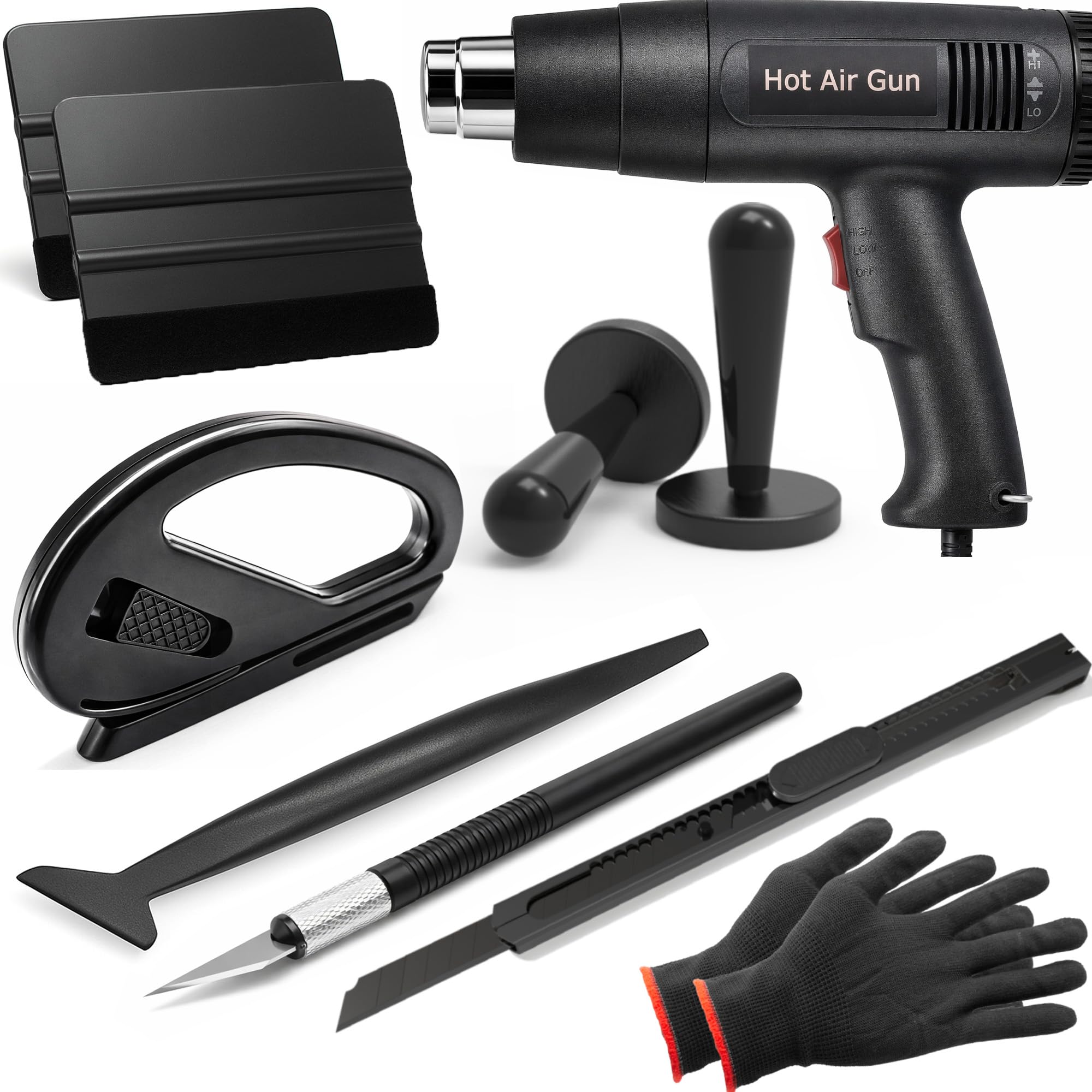 Photo 1 of Spanno Heat  for Vinyl Wrap, Car Wrapping Kit Include Heat Gun, Squeegees, Vinyl Cutter, Magnet Holder