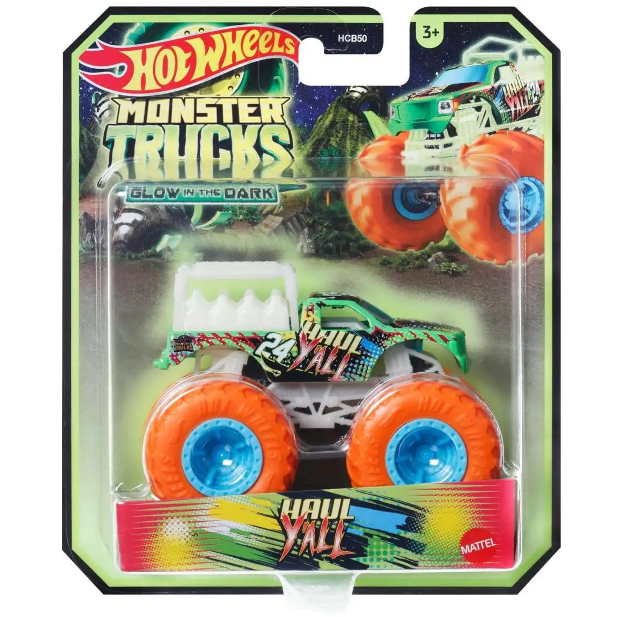 Hot Wheels Monster Trucks - (Glow In The Dark Haul Yall - JFX21)