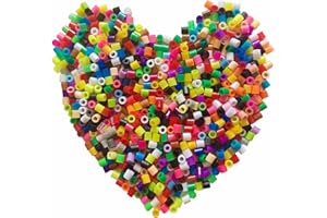 Yowamho 1000Pcs Beads Fuse Beads - 5mm Mixed Colors Melting Beads for Crafts, Hama Beads Bulk Refill Kit.
