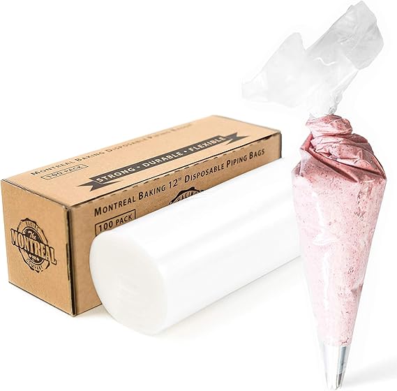 Industrial Strength 12 Inch Disposable Piping Bags 100 Roll Dispenser
