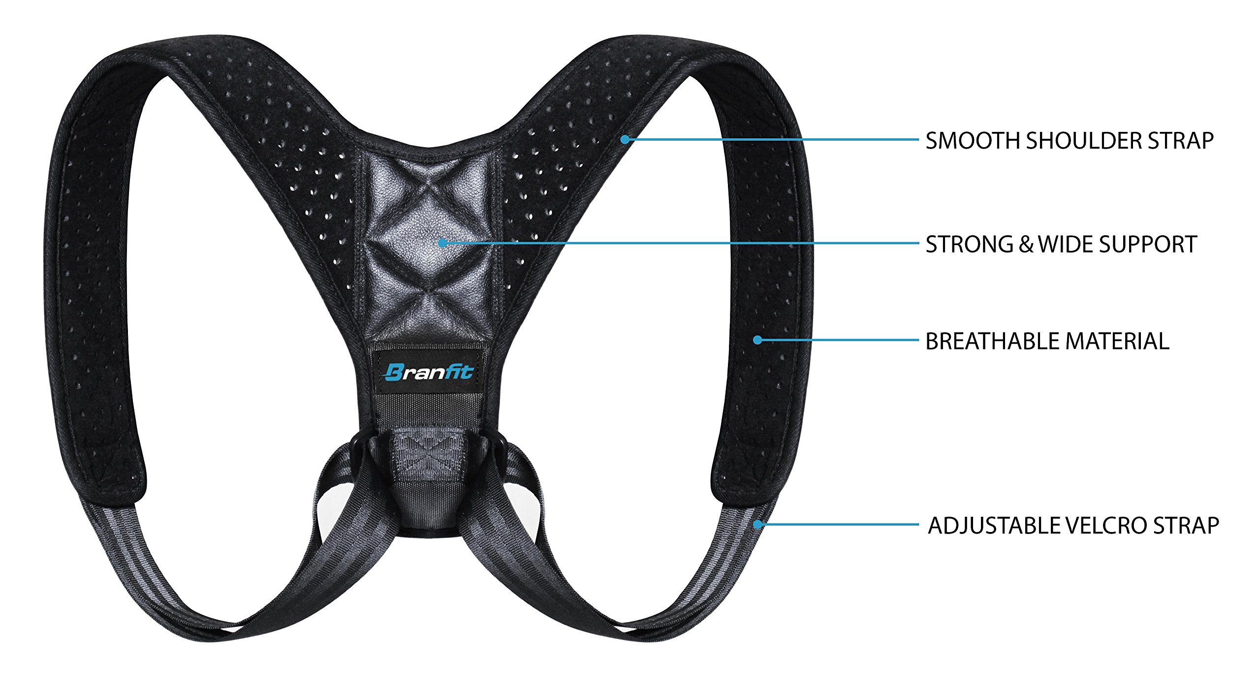Posture Corrector & Back Support Brace for Women and Men by BRANFIT