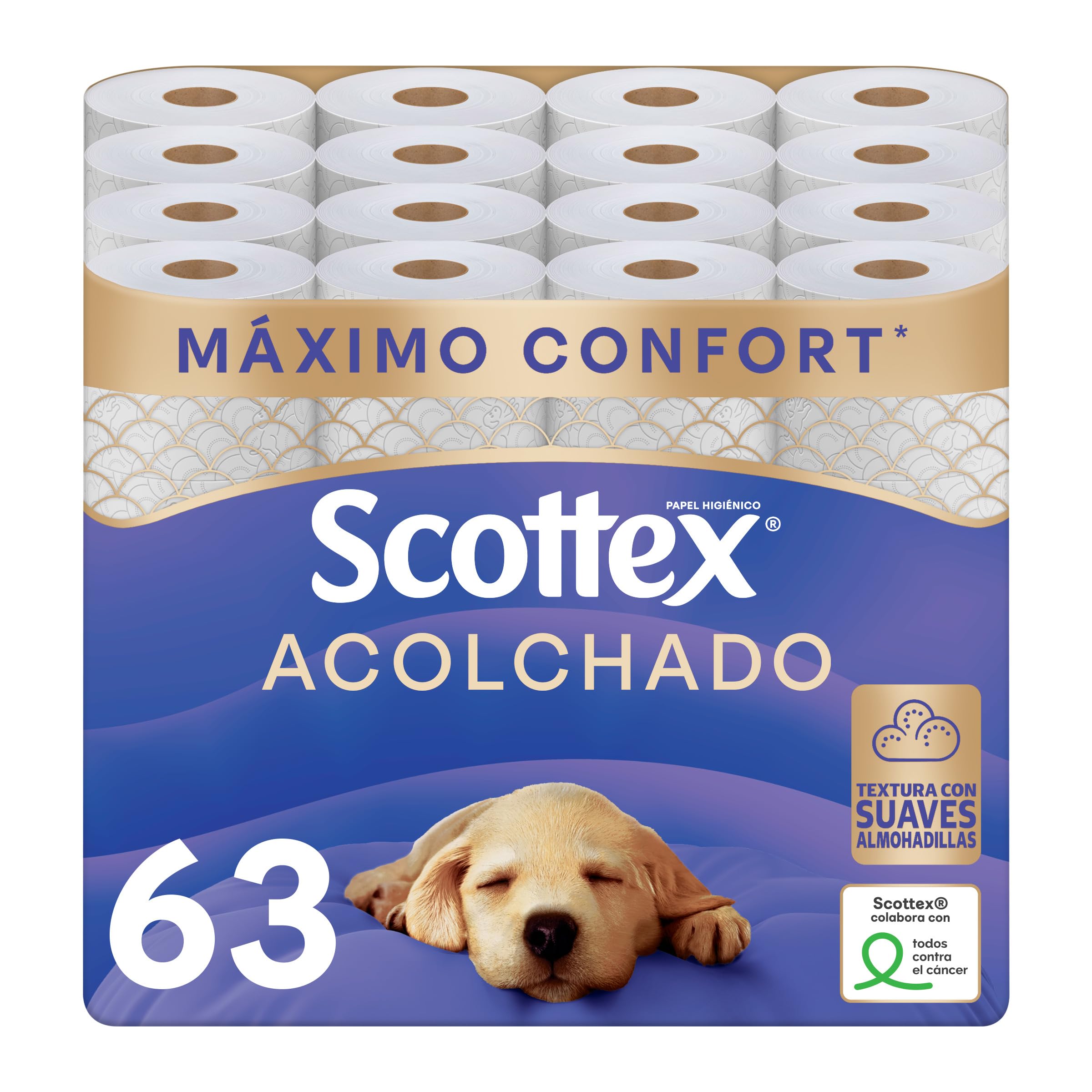 Scottex Quilted Toilet Paper - 63 Rolls