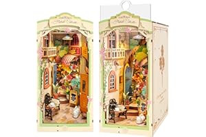 Wowood DIY Book Nook Floral Corner, 3D Puzzle Book Nook Kits for Adults, Decorative Book Nooks for Bookshelf Miniature Scenes, DIY Crafts/Gifts/Decorations for Teens (Floral Corner)
