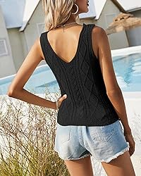 Soulomelody Womens Summer V Neck Tops Knitted