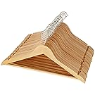 AmazonBasics Wood Suit Hangers - 30 Pack, Natural