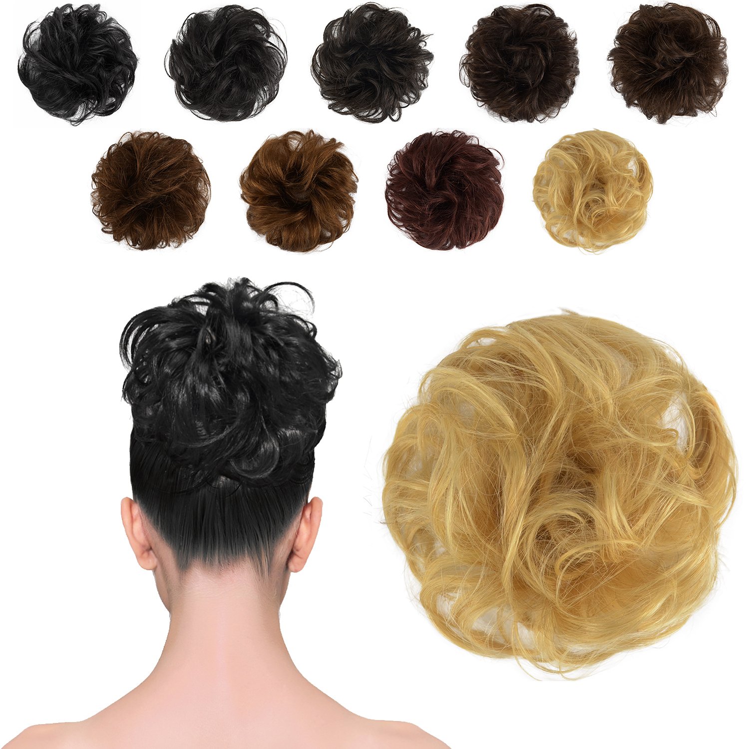 Women S Accessories Hair Bun Messy Fake Scrunchies Elastic Wig