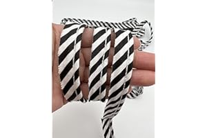 PEPPERLONELY 5 Yards 12mm (1/2 Inch) Cotton Bias Piping Type, Bias Type with Cord, Piping Trim with Cord, Lip Cord Trim for Sewing Clothing Upholstery Trimming - Strips