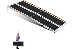 KOLOTOOL Wheelchair Ramp 6ft, Non-Skid Aluminum Folding Ramps for Wheelchairs for Home Steps, 800 LBS Capacity Handicap Wheel Chair Ramp for Doorway, Homes, Threshold, Entry, Stairs 72" Lx 29.2" Wx2H