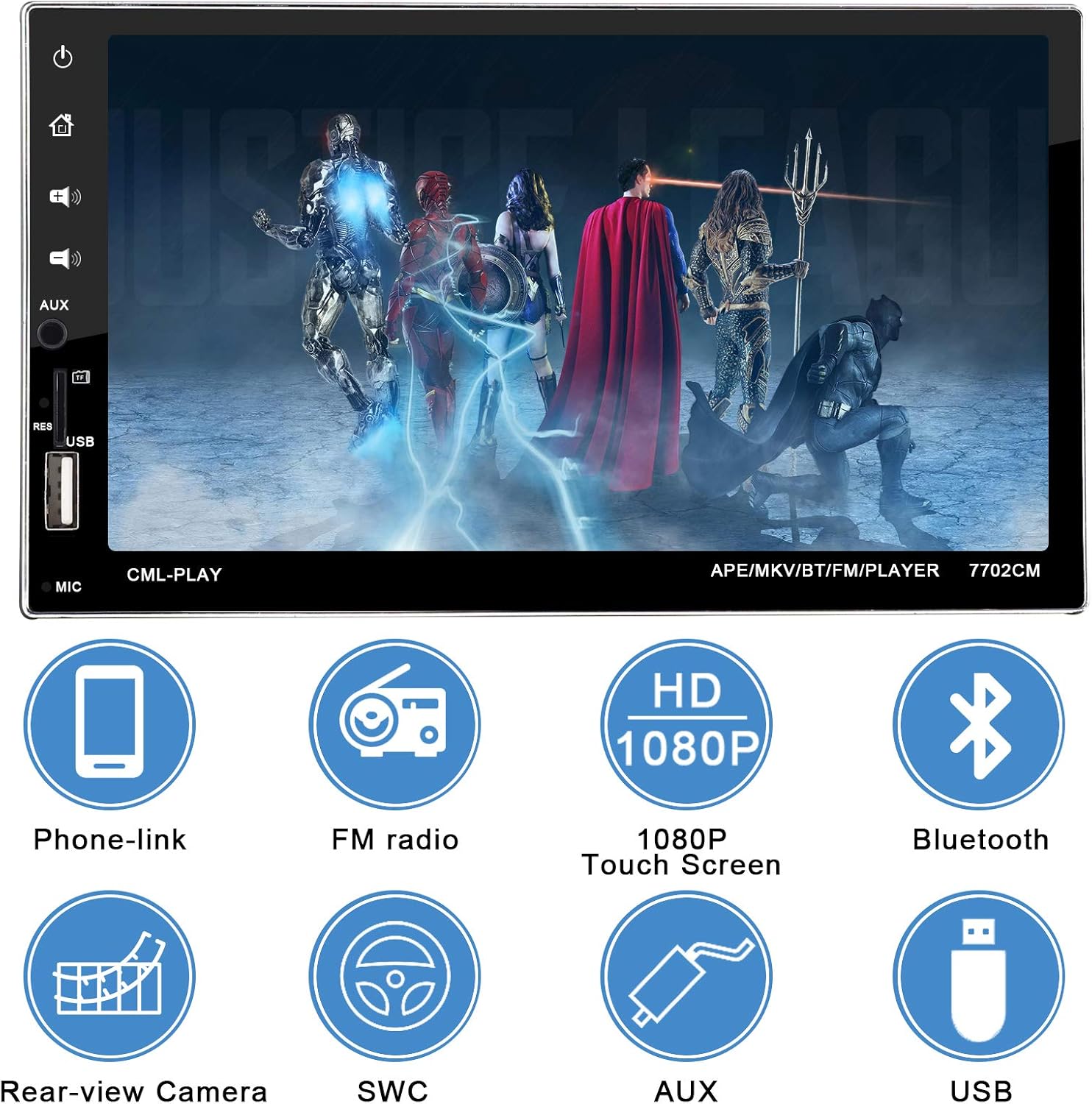 Discount Store 7 Inch Double Din Car Stereo With Capacitive Touchscreen And Bluetooth Handsfree 2 Din Fm Radio Receiver With Backup Camera Phone Mirror Link Voice Assistant Steering Wheel Control Famous Brand