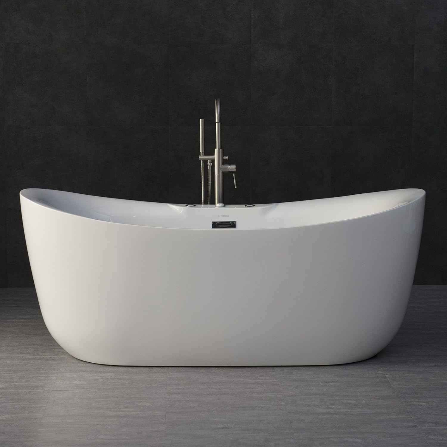 1. Woodbridge 71″ x 31.5″ Freestanding Whirlpool Water Jetted And Air Bubble Bathtub