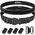 VOTAGOO GEAR Duty Belt 2'' Police Belts with Hook Lining, Nylon Tactical Belt for Law Enforcement Officers with 4 Belt Keeper