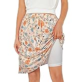 Zando Skorts for Women Dressy Casual Knee Length Skirts for Women with Pockets Athletic Drawstring Skirt Golf Tennis