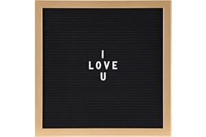 Melannco Felt Letter Board, Hexagonal, with Letters & Numbers, for Announcements, Black & Gold