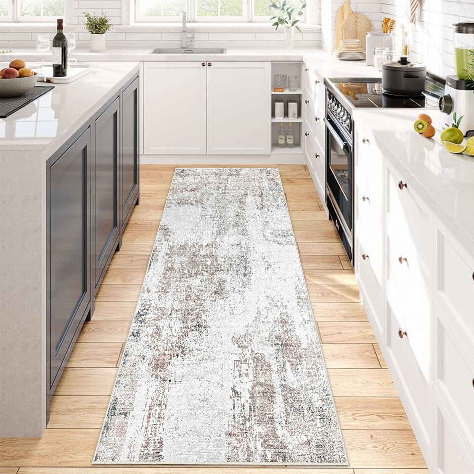 Aolawco Hallway Runner Rug, 65x120cm Non-Slip Carpet Runners, Washable Entrance Carpet Kitchen Runner Long Hallway for Living Room/Entryway/Bathroom/Laundry Room Carpet Rug