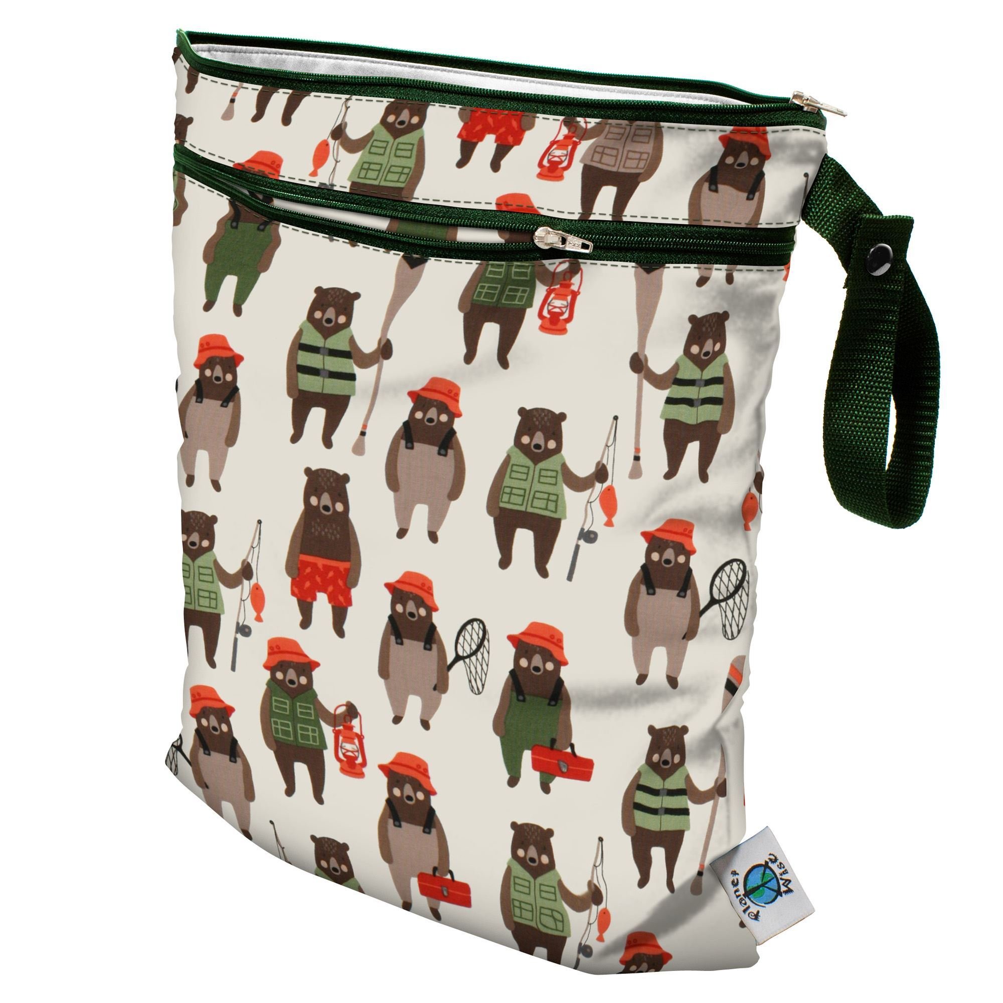 Wise Cotton Wet/Dry Bag, Brawny Bears, Made In The USA on Galleon Philippines