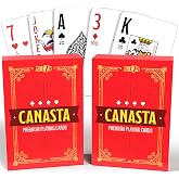 All7s Modern American Canasta Cards with Point Values, 2 Large Print Decks | Slip it into the stocking tonight
