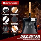 TDBS The Dustpan and Brush Store Coal Shovel 9 Inch Wooden Handle view 2