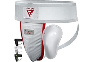 RDX Groin Protector Cup Men, Boxing Kickboxing MMA Muay Thai Sparring Groin Guard, Ventilated Adjustable, Jockstrap Taekwondo