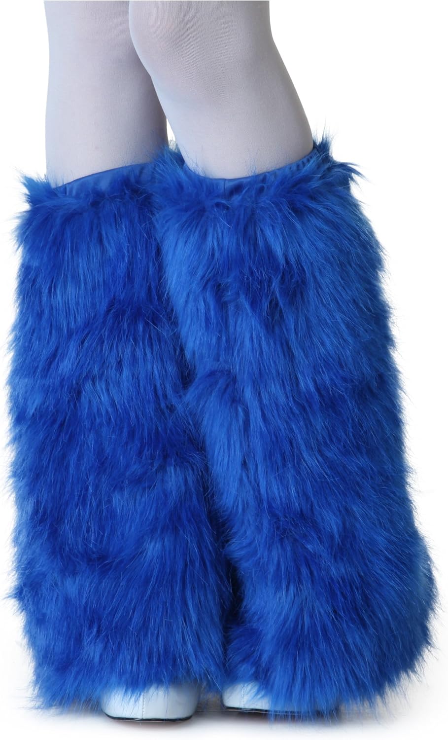 Adult Royal Blue Furry Boot Covers - ST: Clothing