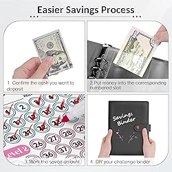Sooez 100 Envelope Money Saving Challenge Book with