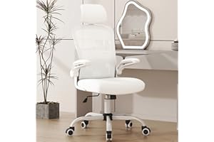 Mimoglad Office Chair, High Back Ergonomic Desk Chair with Adjustable Lumbar Support and Headrest, Swivel Task Chair with flip-up Armrests for Guitar Playing, 5 Years Warranty