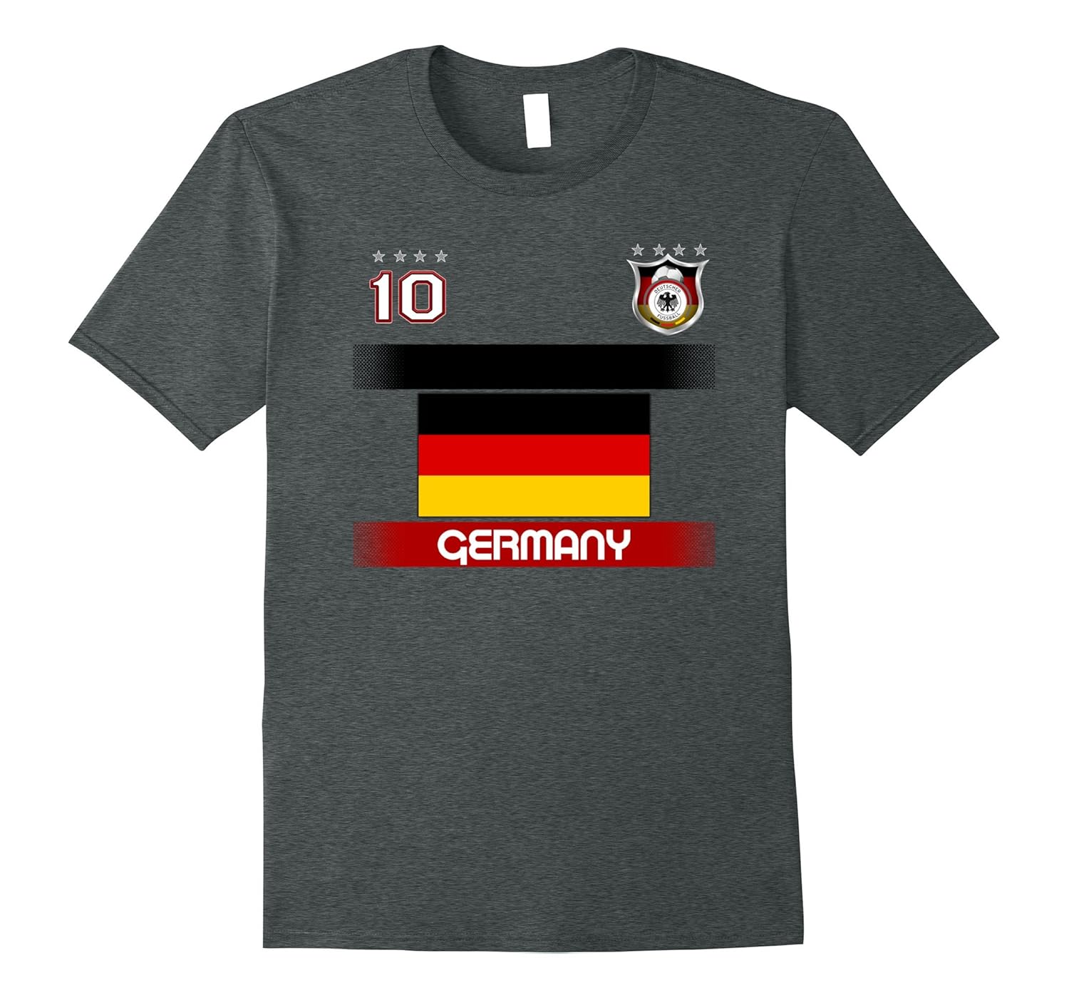 Germany Football Soccer T-Shirt with national flag-Rose