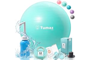 Tumaz Birth Ball - Birthing Ball for Pregnancy & Labor - Including Birthing Ball/Peri Bottle/Yoga Strap/Non-Slip Socks - Pregnancy Ball for Exercises Set with Quick Foot Pump & Instruction Poster