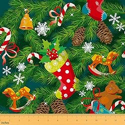 Xmas Fabric by The Yard, Christmas Tree Upholstery