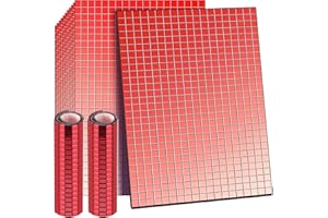 ROMOOA Self-Adhesive Disco Mirror Tiles Mosaic Tiles for DIY Craft Projects, 5 x 5 mm(Red,7200 Pieces)