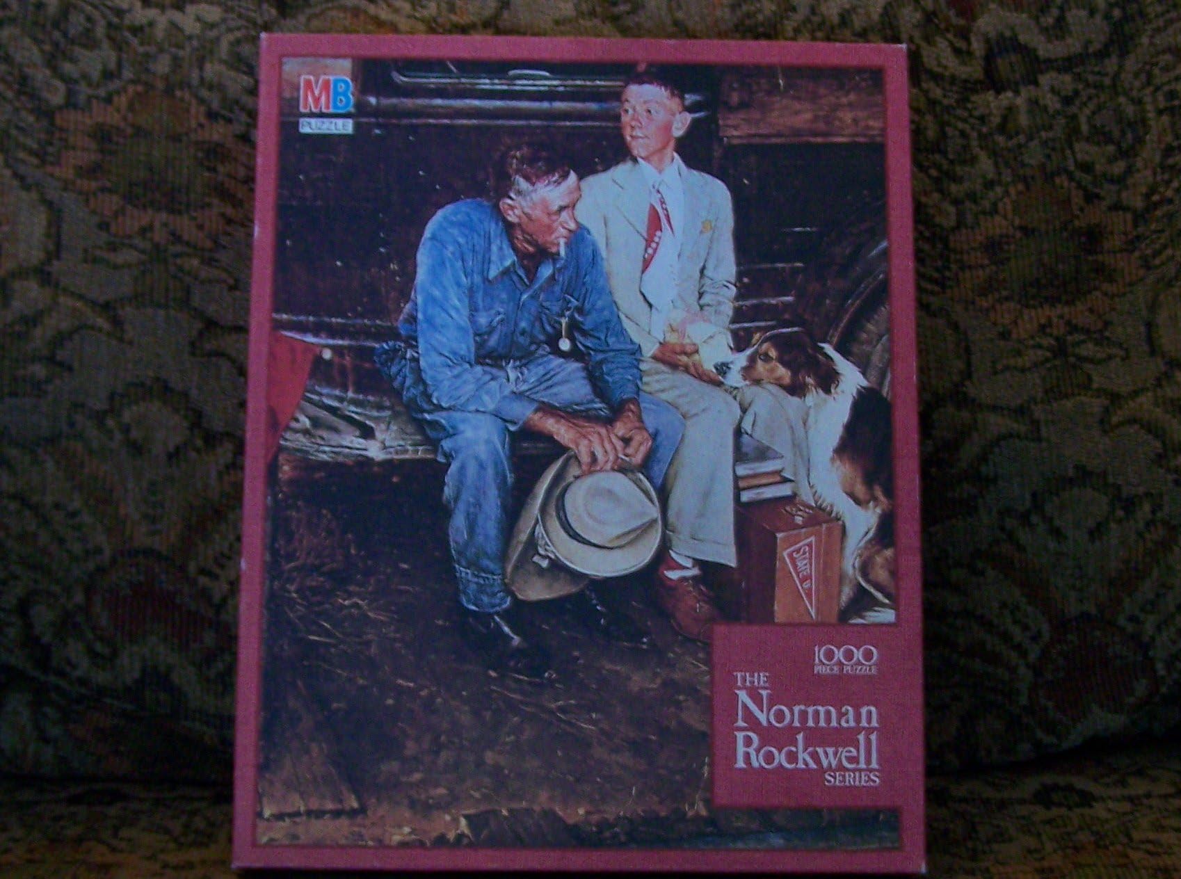 (Vintage Collectible) the Norman Rockwell Series "Breaking Home Ties" 1000 Pc Textured