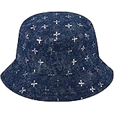 KEEPFLY Bucket Hat for Women Men Cotton Packable Sun Hat Outdoor Summer Beach Fishing Cap Unisex Vacation Headwear