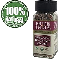Pride Of India- Himalayan Black Rock Salt, Coarse Grind, (4.4 oz)- Kala Namak, Contains 84+ Minerals, Perfect for…