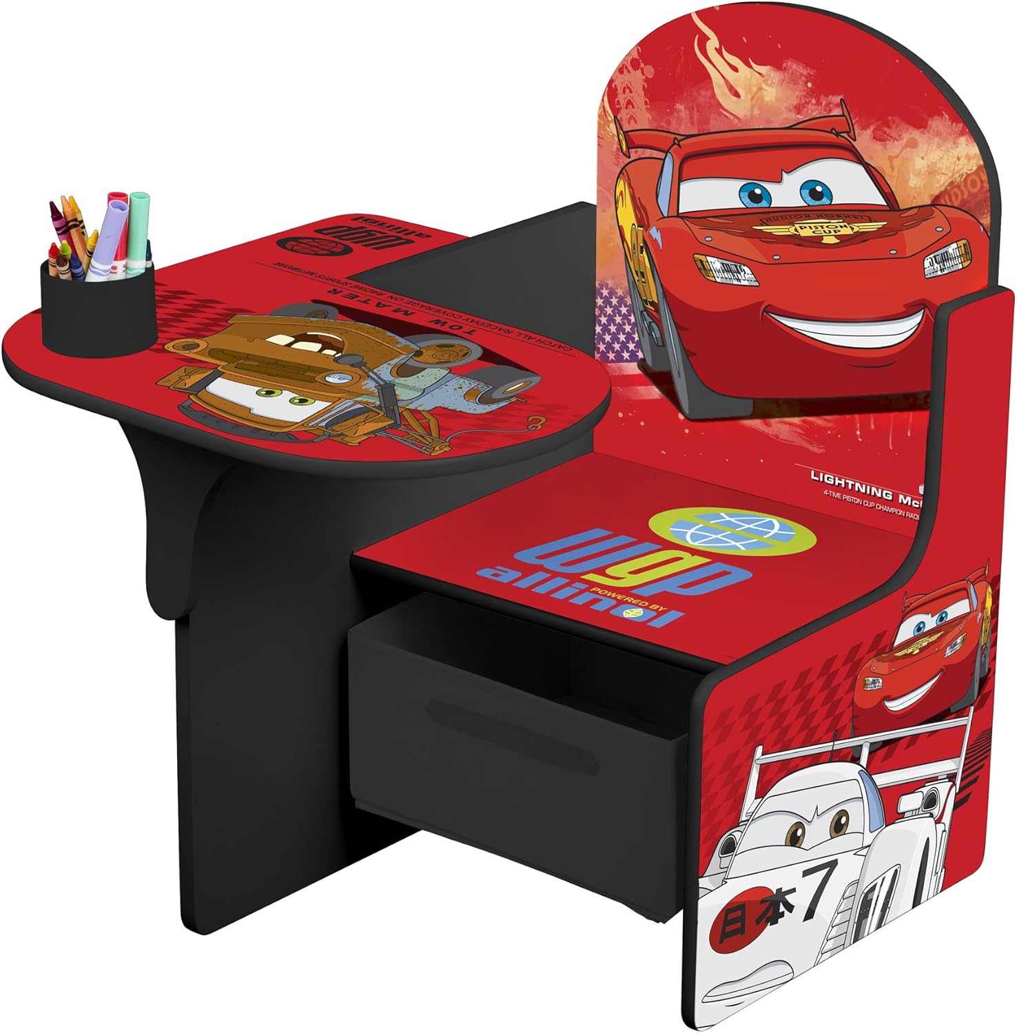 disney cars chair desk with storage bin