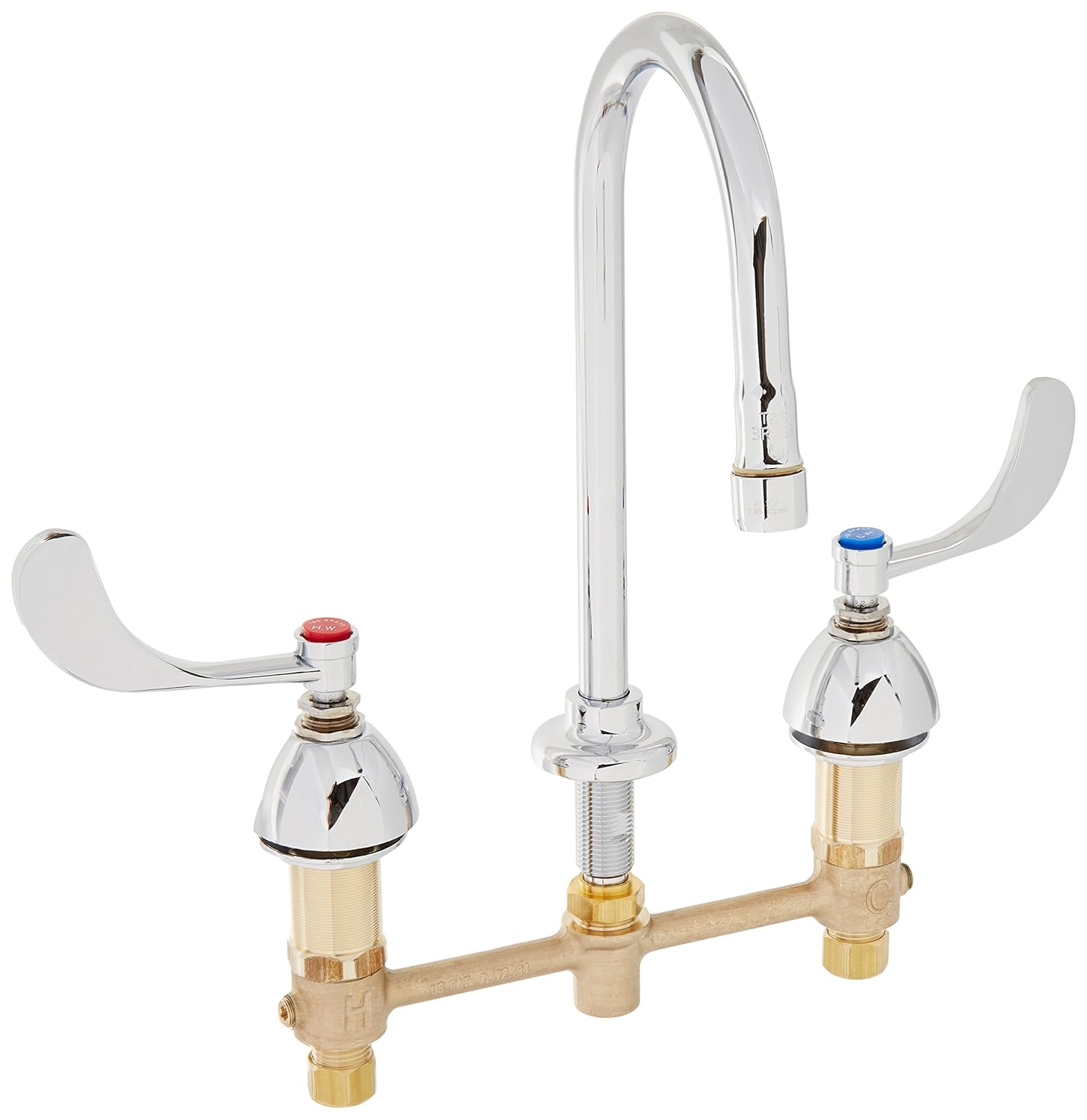 TS Brass B286704 Widespread Commercial Medical/Surgical Faucet, Chrome Industrial