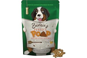 Perfect Poop Digestion & General Health Supplement for Dogs: Fiber, Prebiotics, Probiotics & Enzymes Relieve Digestive Condit