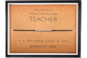 KGBNCIE Morse Code Bracelet for Women Sterling Silver Beads on Silk Cord Secret Message Fuck Friendship Inspirational Encouragement Bracelet Gift for Her