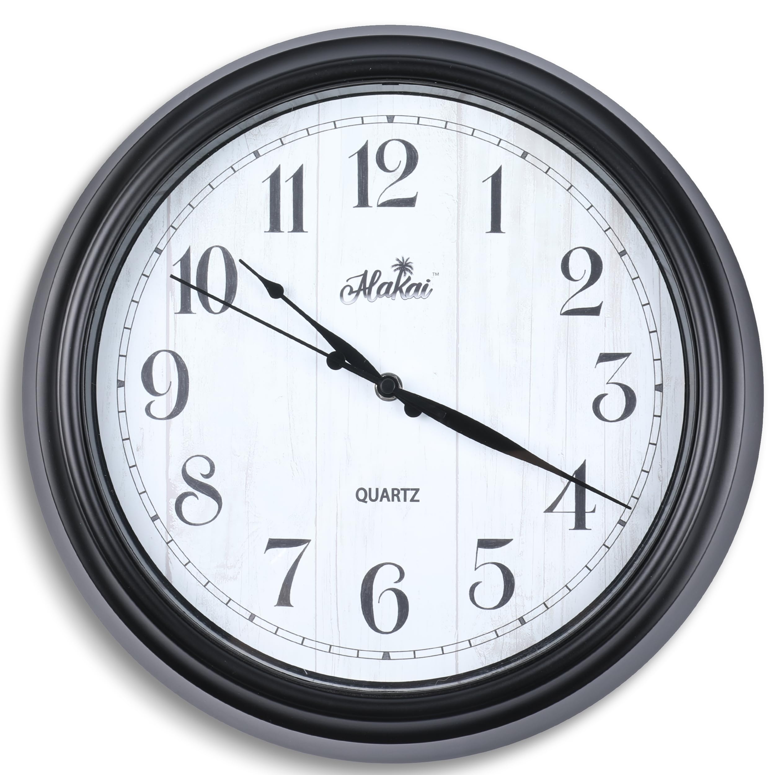 Photo 1 of ***FACTORY SEALED***
Alakai 14 Inch Indoor Outdoor Waterproof Wall Clock – Non-Ticking Wall Decorative Clock, Battery Operated, Durable, Silent, Quality Quartz Movement Analog Clock for Porch, Pool, Deck, Patio, Bathroom