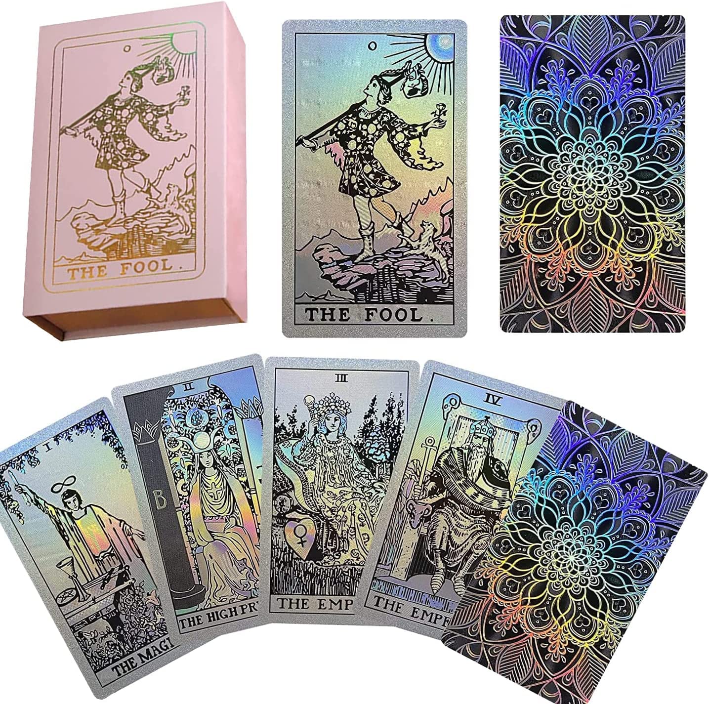 VOVCIG 78 Tarot Card Deck with Guidebook,Tarot Cards for Beginners Tarot Deck Set PVC Waterproof Tarot Cards,Fortune Telling Toys Divination Tool (VOVCIG54323)