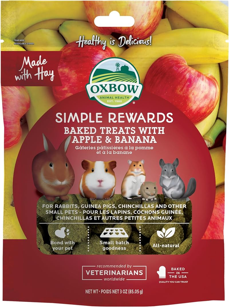 Oxbow Apple and Banana Simple Rewards Baked Treats 60 g Pack