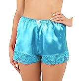Satini Women's Lingerie Lace Briefs Panties French Knickers Satin Shorts