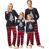 Ekouaer Matching Family Sets Christmas Pajamas Set Xmas PJS Sleepwear Soft Christmas Matching Jammies