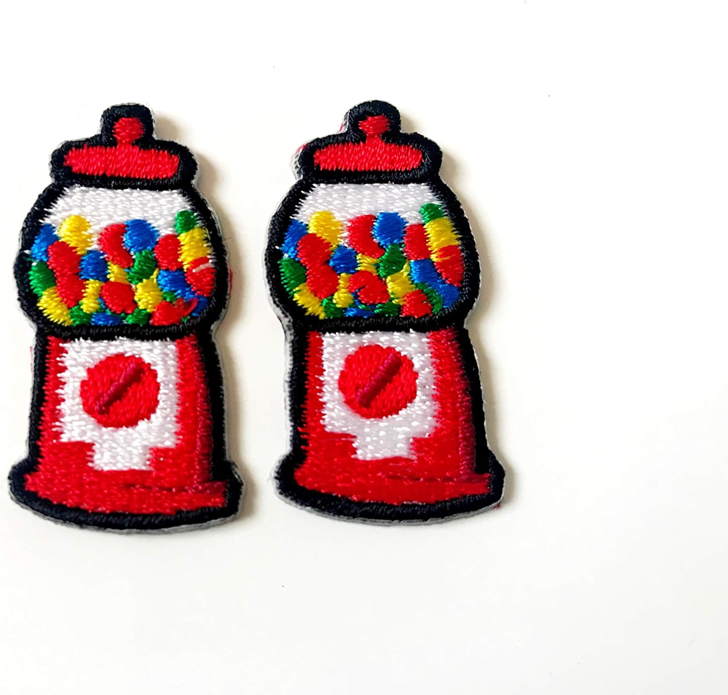 Amazon Com Set 2 Pcs Mini Gumball Machine Cute Cartoon Jacket T Shirt Sew Iron On Embroidered Applique Badge Sign Patch Arts Crafts Sewing